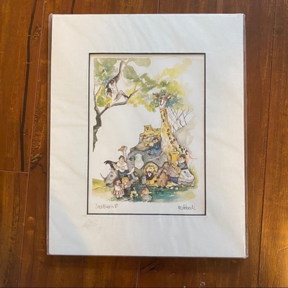 Don Nedobeck Zoo’s Blues in B♭ Art Print 5x7 Matted 8x10 Sealed